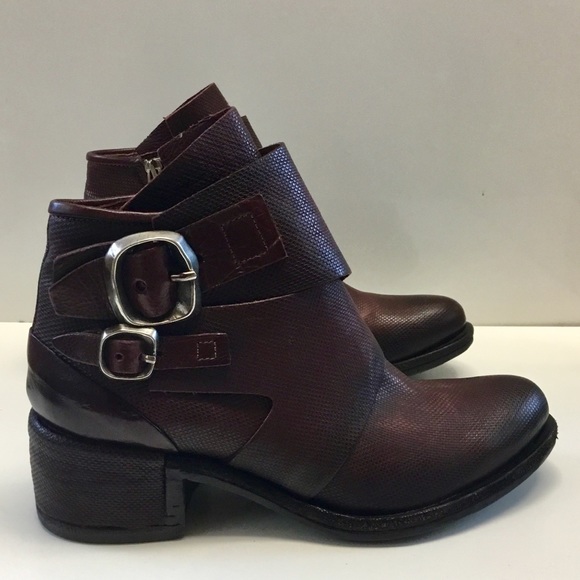 NWT A.S.98 Olin Ankle boots textured leather (40) 10 - Picture 6 of 14